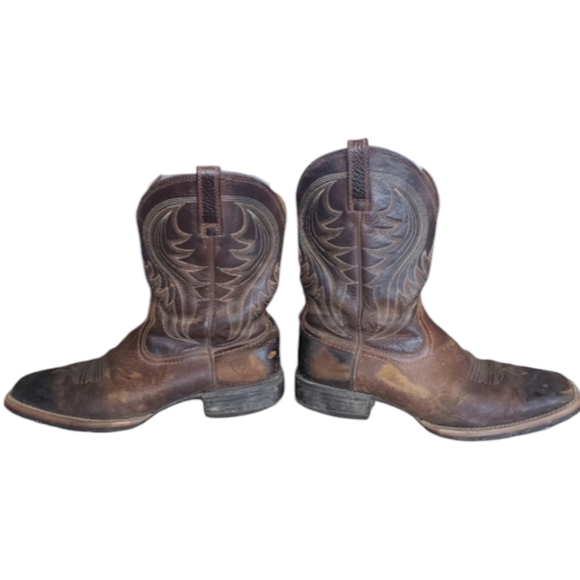 Ariat Men's Hybrid Rancher Western Brown Leather Boots, 10014070. Size 11.5D - Picture 2 of 14